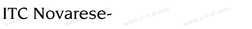 ITC Novarese字体转换